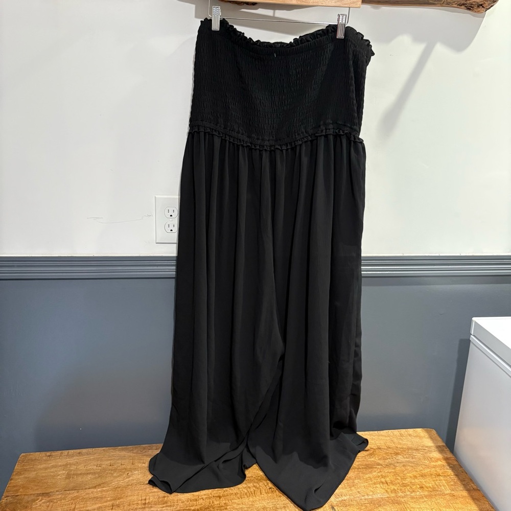 Torrid Black Smocked Jumpsuit Plus Size NWT